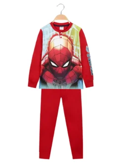 Marvel Spider-Man Pigiama lungo in caldo cotone da bambino con stampa