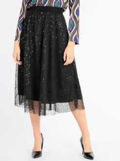 Max Chic Gonna con tulle e paillettes