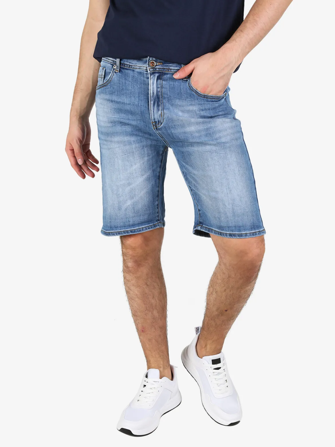 Max & Liu Bermuda da uomo in jeans