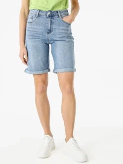 Max & Liu Bermuda in jeans da donna con risvolto - jeans