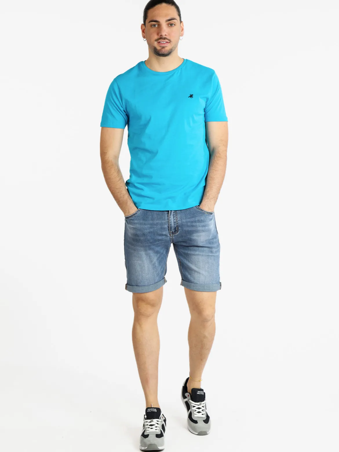 Max & Liu Bermuda in jeans da uomo