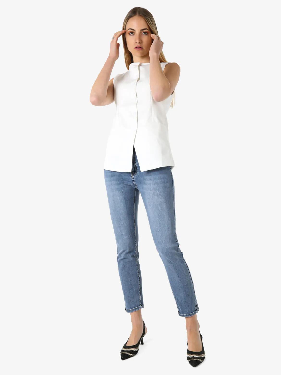 Max & Liu Jeans donna push-up con punto luce sul finale - jeans