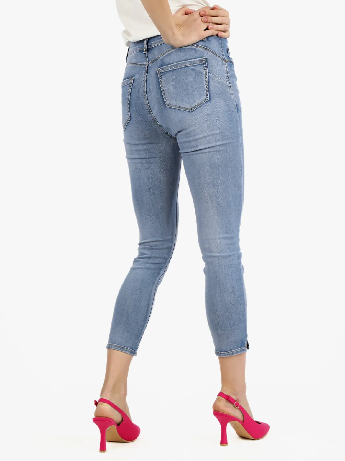 Max & Liu Jeans donna push-up leggero con punto luce sul finale