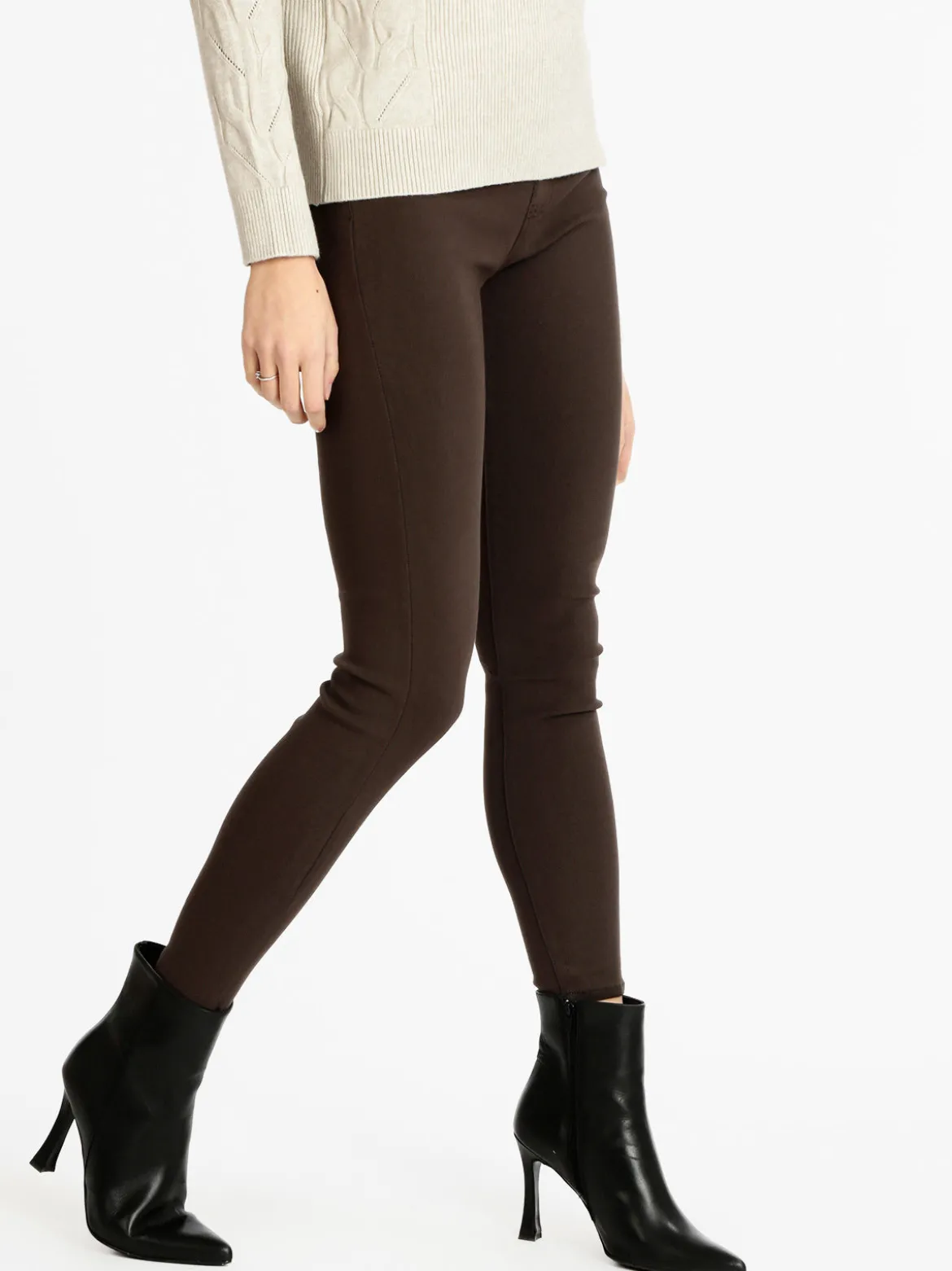 Max & Liu Jeggings elasticizzati donna felpati