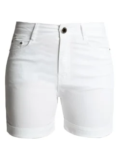 Max & Liu Pantaloncini a vita alta in cotone con risvolti