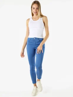 Max & Liu Pantaloni donna push-up - blu