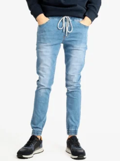 Max Tre Jeans da uomo con elastico