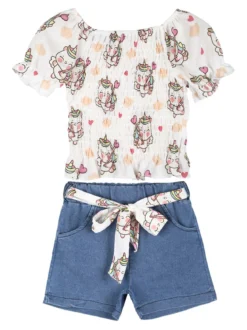 Mec Girl Completo da neonata con top e shorts