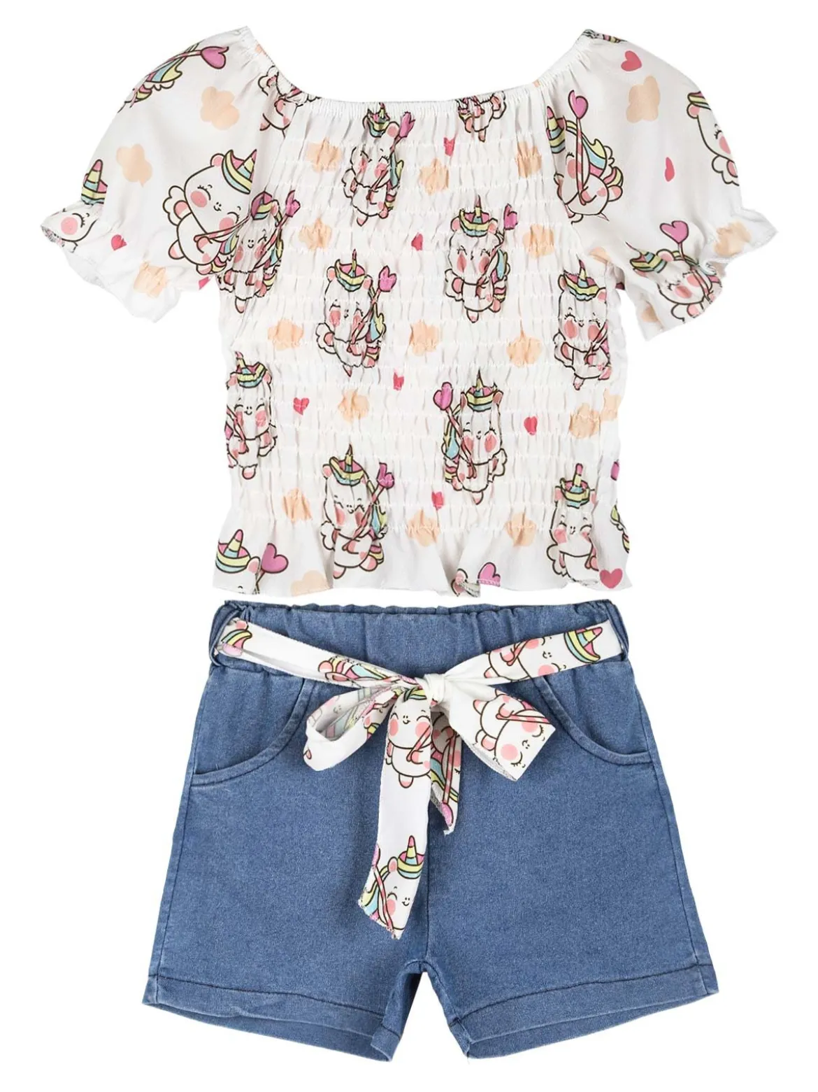 Mec Girl Completo da neonata con top e shorts