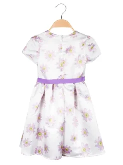 Melany Rose Abito elegante a maniche corte da bambina con stampa fiori