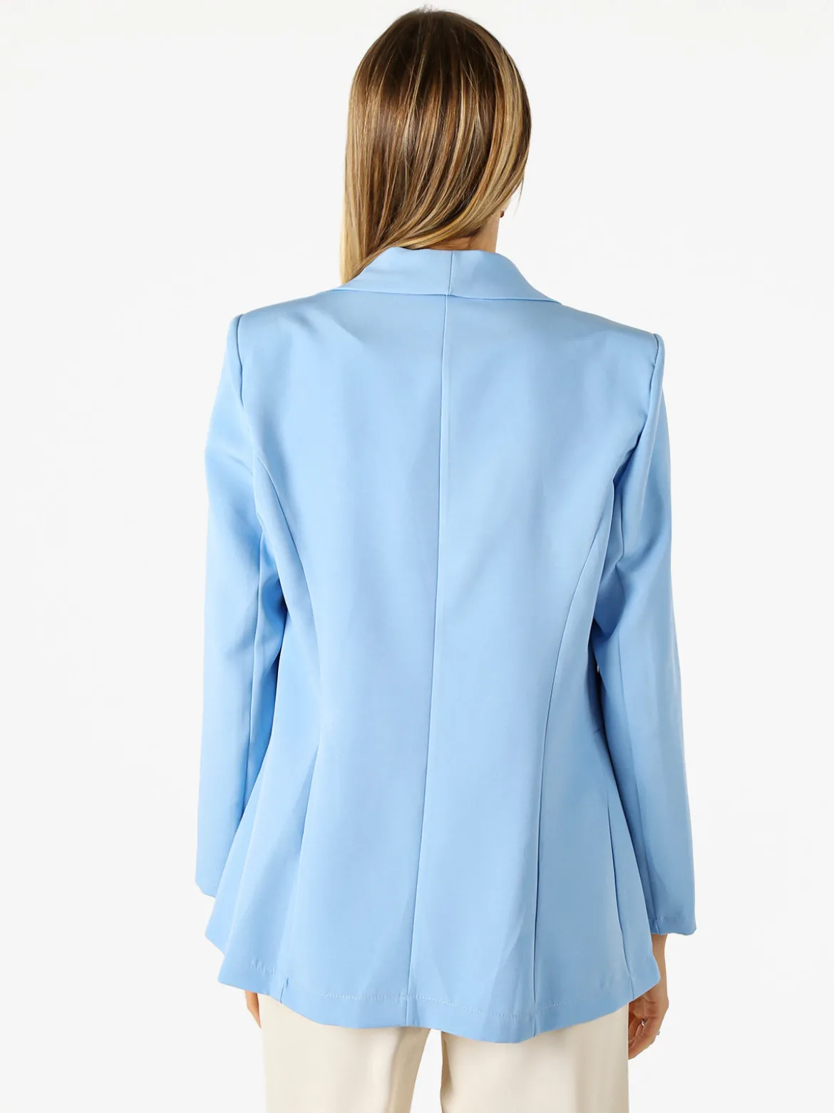 Melitea Blazer donna aperto - azzurro