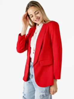 Melitea Blazer donna aperto - rosso