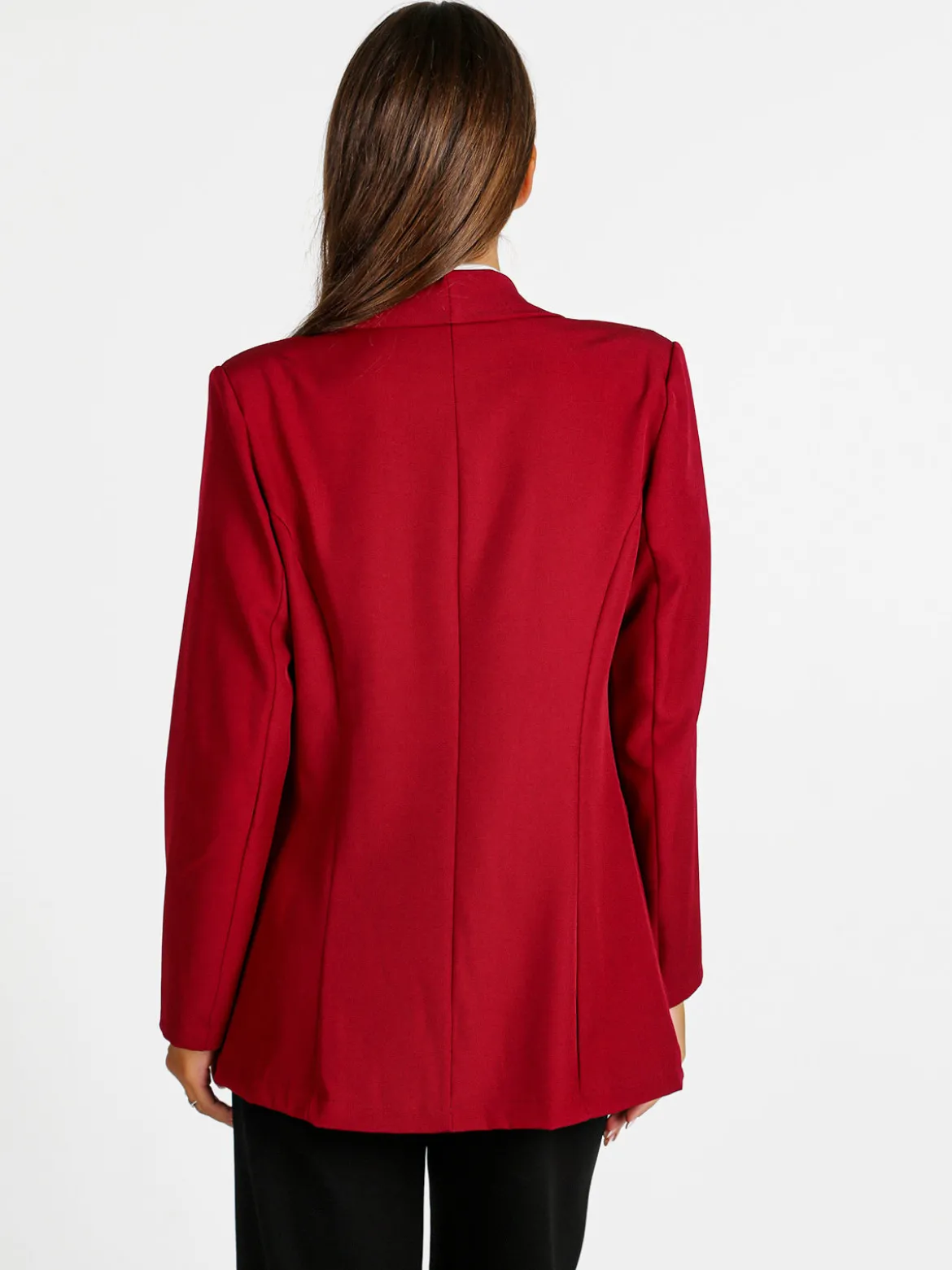 Melitea Blazer donna aperto tinta unita - bordeaux