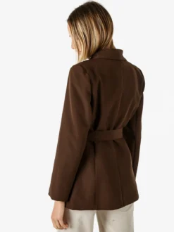 Melitea Blazer donna con spalline imbottite e fusciacca in vita - moro