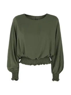 Melitea Blusa donna in voilè con maniche a pipistrello