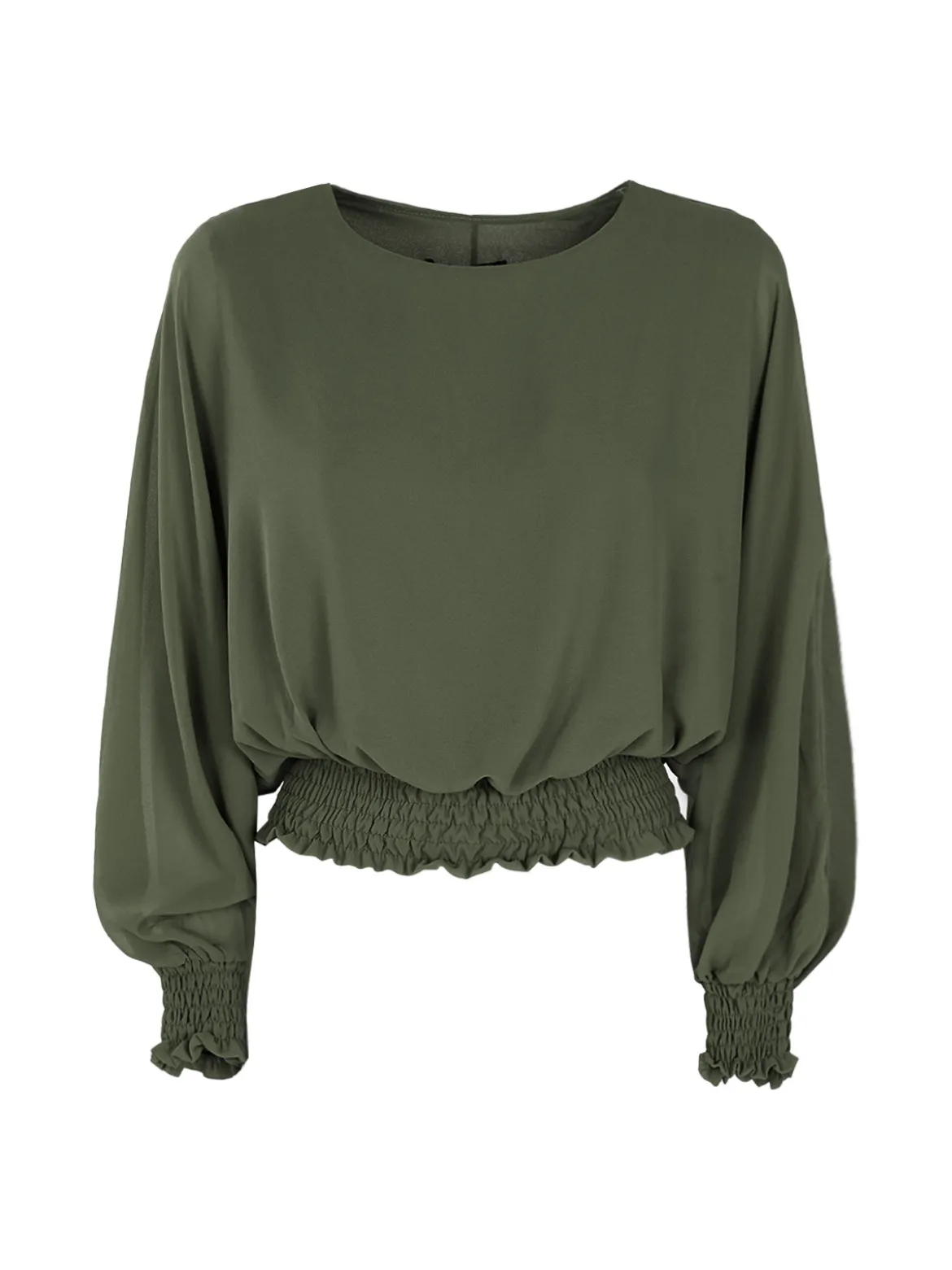 Melitea Blusa donna in voilè con maniche a pipistrello
