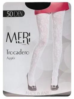 Meri Collant donna 50 denari con ricami