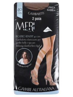 Meri Confezione 2 paia di gambaletti 40 denari