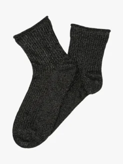Meritex Calze corte lurex da donna - nero