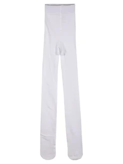Meritex Collant da bambina in maglia caldo cotone - bianco