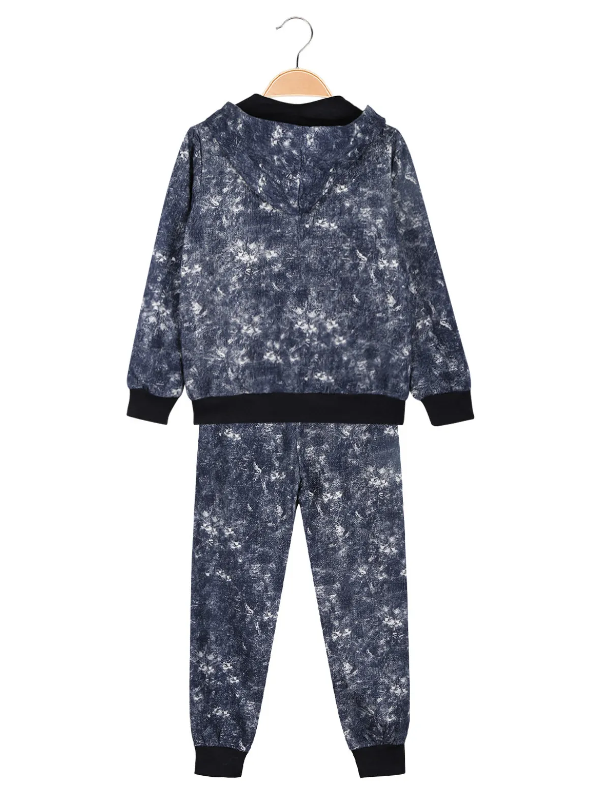 Mg Fashion Studio Completo 3 pezzi da bambino con cappuccio e zip - blu