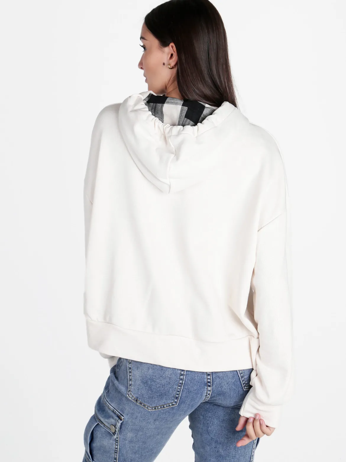 Miho'S Felpa donna oversize con cappuccio