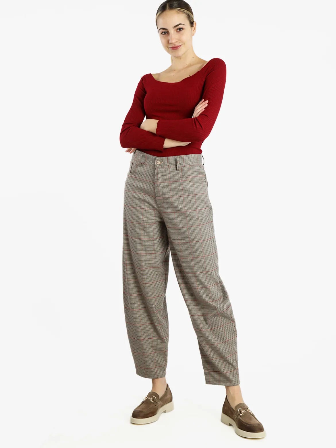 Miho'S Pantaloni a fantasia da donna gamba larga