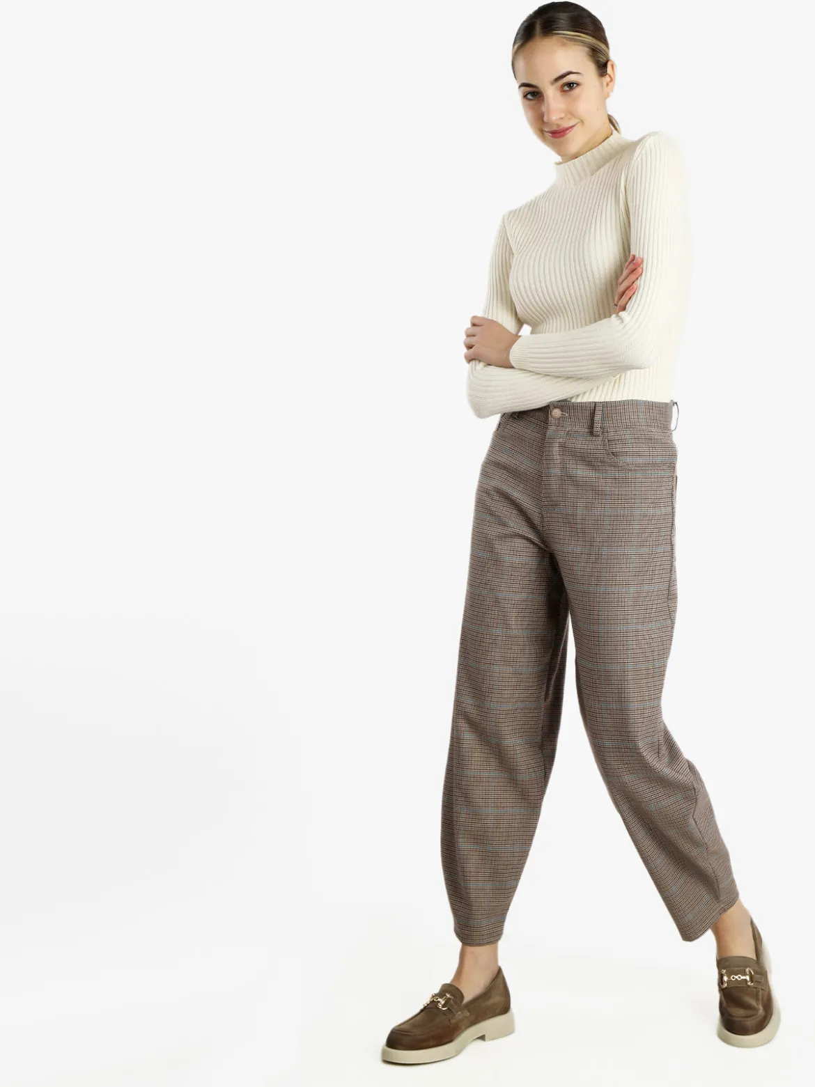 Miho'S Pantaloni a fantasia da donna gamba larga