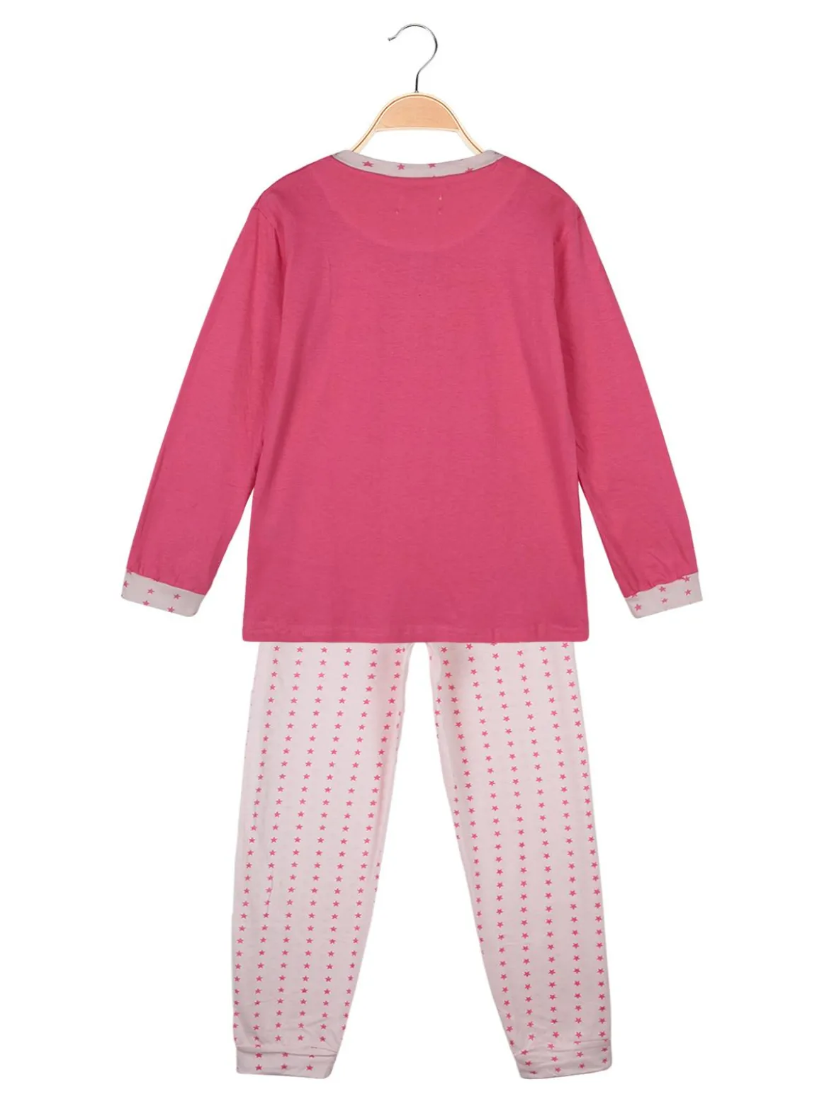 Milk And Honey Pigiama lungo in cotone con stelle
