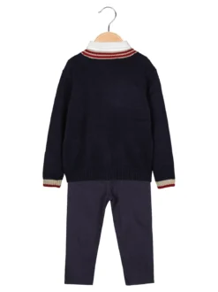 Milk Pub Completo 3 pezzi da bambino con gilet e camicia - blu scuro