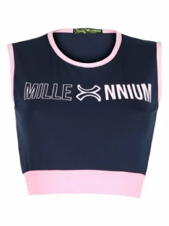 Millennium Top sportivo donna con stampa scritta