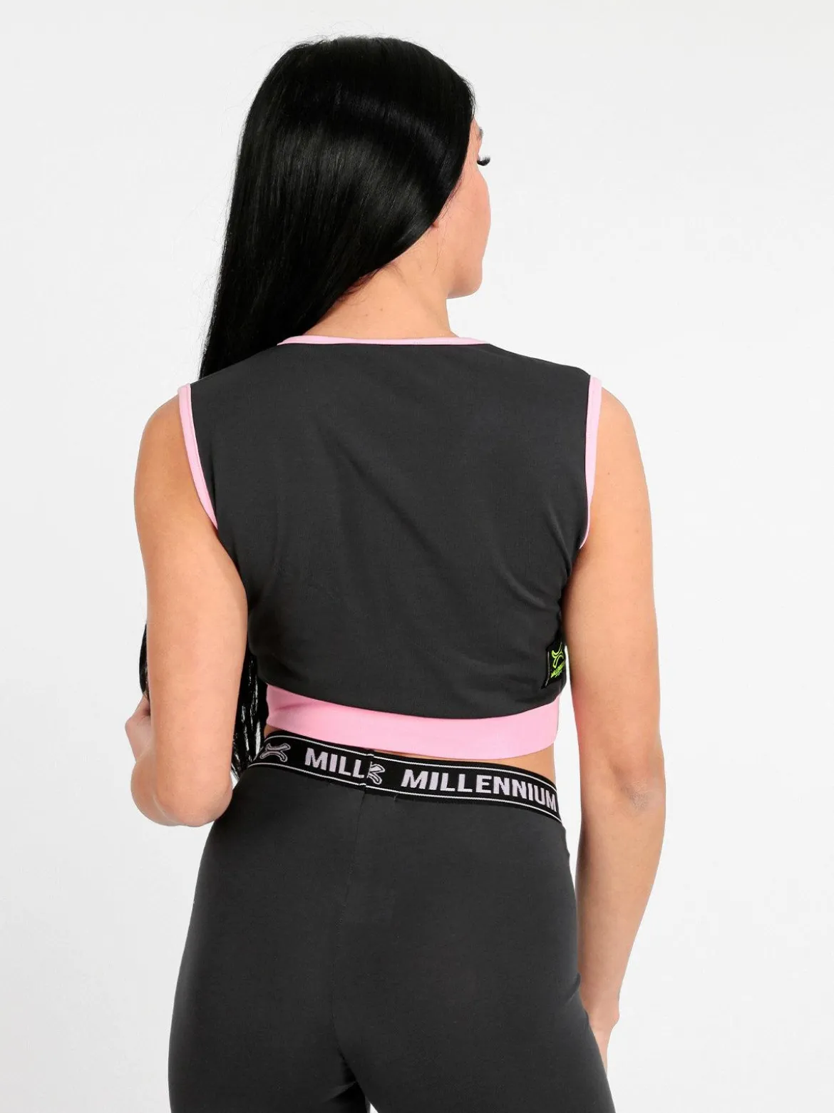 Millennium Top sportivo donna con stampa scritta