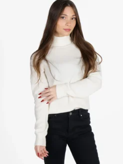 Mimoii Maglione dolcevita da donna in misto lana e cashemere