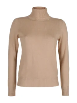 Mimoii Maglione dolcevita da donna in misto lana e cashemere