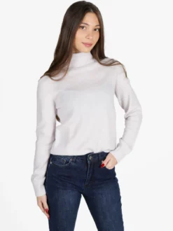 Mimoii Maglione dolcevita da donna in misto lana e cashemere