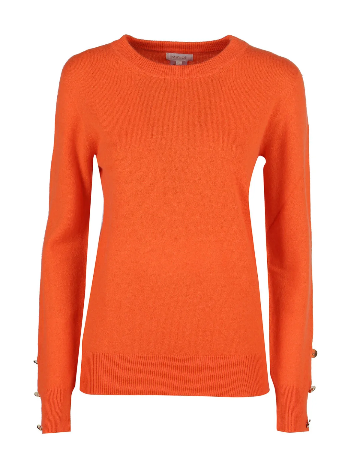 Mimoii Maglione donna in misto lana e cashemere con bottoni decorativi