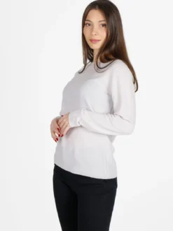 Mimoii Maglione donna tinta unita in misto lana e cashemere