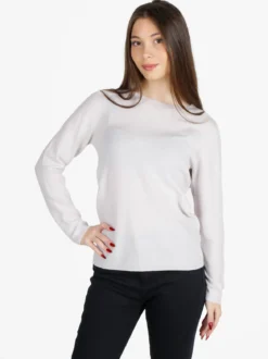 Mimoii Maglione donna tinta unita in misto lana e cashemere