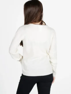 Mimoii Maglione donna tinta unita in misto lana e cashemere