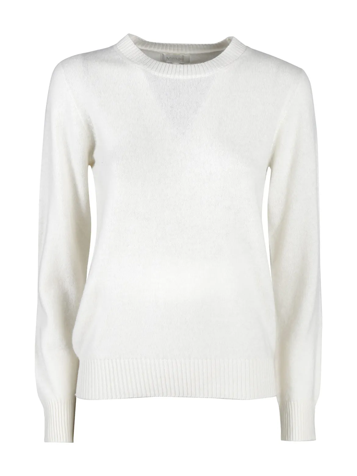 Mimoii Maglione girocollo da donna in misto lana e cashemere