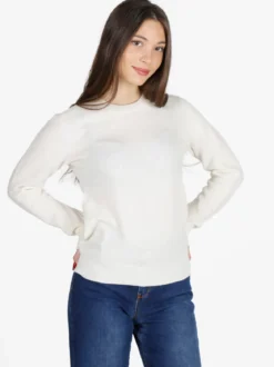 Mimoii Maglione girocollo da donna in misto lana e cashemere