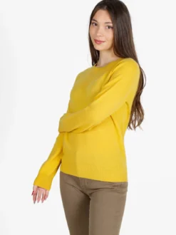Mimoii Maglione girocollo da donna in misto lana e cashemere