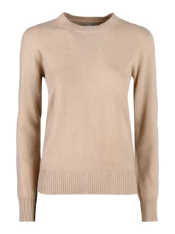 Mimoii Maglione girocollo da donna in misto lana e cashemere
