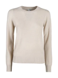 Mimoii Maglione girocollo da donna in misto lana e cashemere