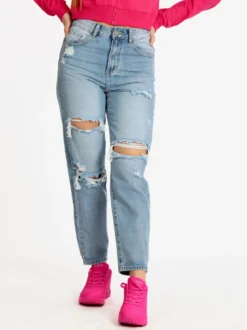 Mira°Belle Jeans donna a vita alta con strappi