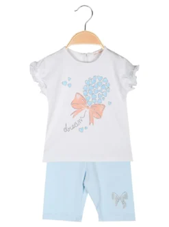 Miss Bellina Completo corto da neonata con t-shirt e leggings corti