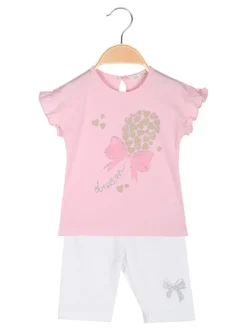 Miss Bellina Completo corto da neonata con t-shirt e leggings corti