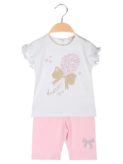 Miss Bellina Completo corto da neonata con t-shirt e leggings corti