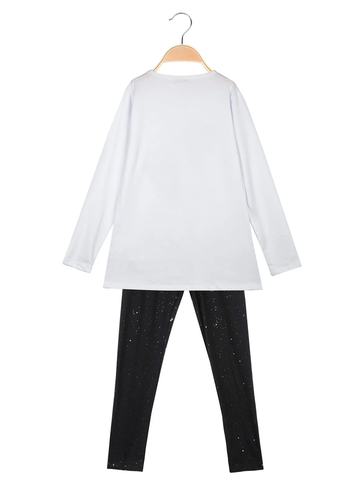 Miss Bellina Completo 2 pezzi da bambina con leggings luccicante
