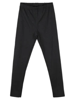 Miss Bellina Completo 2 pezzi da bambina con maglietta e leggings con strass - bianco